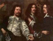 William Dobson The Painter with Sir Charles Cottrell and Sir Balthasar Gerbier by William Dobson oil painting